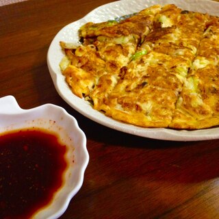 たこ焼き粉で♪和風チヂミ